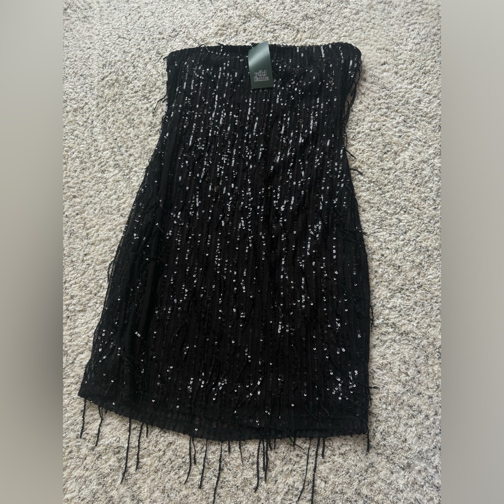 Wild Fable Black Sequin Mini Dress